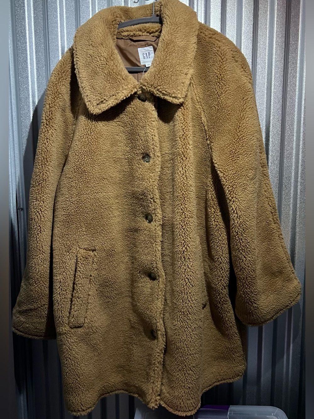 GAP Women's Tan Teddy Faux-Sherpa Jacket XXL NWT